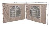 QUICK STAR 2 Seitenteile mit PVC Fenster 300x193 cm für Pavillon Sahara 3x3m...