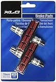 XLC V-Brake Bremsschuhe BS-V01, 4er Set 70 mm, Rot, Schwarz, One Size