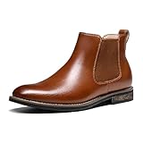 Bruno Marc Herren Chelsea Boots Leder Stiefel Stiefeletten BRAUN Leder URBAN-06-1 Größe...