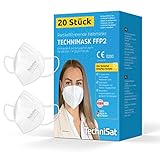 TechniSat TECHNIMASK FFP2 Maske – 20 Stück CE-zertifizierte Atemschutzmaske...