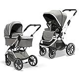 MOON 2in1 Kombikinderwagen ROCCA BASIC, shadow, mit Wanne und Sportwagen Sitz, bis 22kg,...