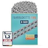 Alphatrail Fahrradkette Finn 5-, 6-, 7-, 8-fach 116 Glieder I Kompatibel mit...