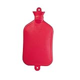 Sänger Wärmflasche Naturgummi Wärmeflasche Bettflasche Wärmekissen, 2,5 Liter, rot