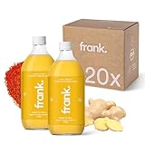 FRANK SHOT Wake Up Call - 2 x 500 ml - Bio Ingwer-Shots mit Kurkuma und Orange in Premium...