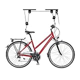 Relaxdays Fahrradlift, bis 20 kg, max. Deckenhöhe 4 m, Fahrrad Deckenhalterung mit...