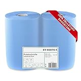 2 x blaue saugstarke Papierrolle, 1000 Blatt, 37x36 cm | 2-lagige perforierte...