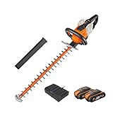 WORX WG284E Akku Heckenschere 40V (2x20V) – Elektro Heckenschere mit 60cm...