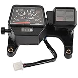 Duendhd Motorrad Tachometer Kilometer KilometerzäHler Tachometer Uhren Anzeiger für...