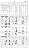 Zettler - 3-Monatskalender 2025, 30x48,8cm, Bürokalender mit Jahresübersicht,...