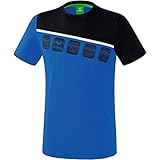 ERIMA Kinder T-shirt 5-C, new royal/schwarz/weiß, 164, 1081901