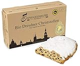 Bio Dresdner Christstollen 1 kg echter Dresdner Stollen im Präsentkarton ohne...