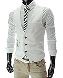 FRLISR Anzug Weste - Anzugweste Für Herren Slim Fit Herren Full Dress Westen...