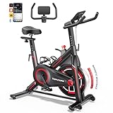 Heimtrainer Fahrrad mit APP, Bis 150 KG Hometrainer Fahrrad mit Tablet Halterung...