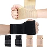 XOPOZON 4 Stück Elastische Handgelenkbandage Handbandage mit Klettverschluss für Sport...