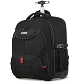 Laptop Trolley Rucksack Business Rolling 17 Zoll Laptop Rucksack mit Rädern Handgepäck...