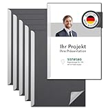 STRATAG Klemmmappen Klemmschienen-Set mit transparentem Deckel aus PP Kunststoff sowie...