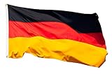 Aricona Deutschland Flagge 250x150 cm - Große Deutschland Flagge mit Messing-Ösen -...