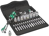 Wera Zyklop Speed-Knarrensatz 8100 SA 6, 1/4 Zoll-Antrieb, metrisch, Silber, 28-teilig,...