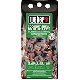 Weber Grill-Briketts aus Kokosnussschalen (2kg Sack), leistungsstark, für lange und...