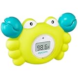 AYCORN Digitales Thermometer für Bad und Babyzimmer mit LED-Warnlampe -...