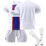 Paris Trikot PSG Trikot-Set Fußballtrikots 2022/23, Nr.30 Nr.10 Nr.7 Sporttraining...