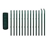 vidaXL Maschendrahtzaun 25x1,0m Komplettset Zaunset Gartenzaun Maschendraht