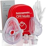 Beatmungsmasken Set (1x Erwachsene, 1x Kinder) - Beatmungsmaske Erste Hilfe - CPR...