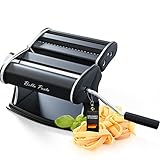 TRUE KITCHEN® Nudelmaschine manuell Bella Pasta schwarz [PASTA MASCHINE] Pasta...