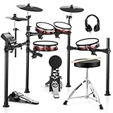 Donner DED-200 MAX Electronic Drum Set with Industry Standard Mesh Heads, 10'' Snare, 10''...