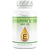 Vitamin E 400 I.E. - 365 Softgel Kapseln - Premium: Natürliches Vitamin E aus...