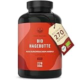 BIO HAGEBUTTEN Kapseln hochdosiert - EU Anbau - 3900mg Hagebuttenpulver BIO -...