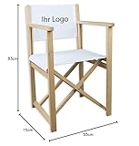 Promo Trade Regie Stuhl, Holz (individuell Bedruckt)