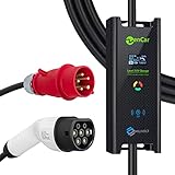 Milivolt Mobile Wallbox mit Ladekabel Elektroauto Typ 2 mit CEE Stecker (11kW,...