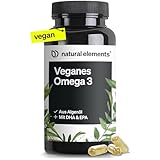 Omega 3 vegan aus Algenöl - 90 Kapseln - Hochdosiert mit hochwertigem EPA und...