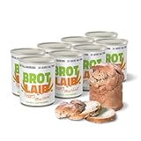 ration1 Roggen-Mischbrot 8 x 350g - Dosenbrot 10 Jahre haltbar! Abgepacktes Brot in der...