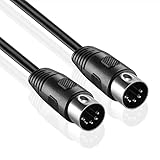 Getaria Hochwertiges MIDI-Kabel 5 polig DIN Stecker 5 m Schwarz, Benutzt für...