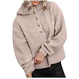 MNRIUOCII Damen Hoodie Oversize Sweatshirt Winter Plüschshirt Langarm Wintermantel Warm...