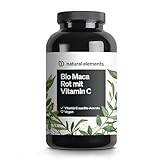 Bio Maca Rot – 3000 mg Bio Maca rot pro Tagesdosis – 180 Kapseln – Mit...