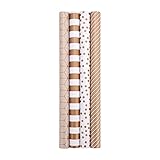 HBell Wrapping Paper Rolls,4 Rolls 44cm x 3M Gift Wrapping Paper,Birthday Wrapping Paper...