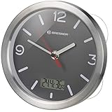 Bresser 8020116 Wanduhr Mytime Thermo-/Hygro Funk Baduhr mit Thermometer und Hygrometer...