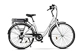 Jeep City E-Bike ECR 3001, 28”, 6-Gang SHIMANO Kettenschaltung, white