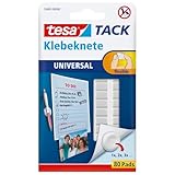 tesa TACK Klebeknete - selbstklebende, formbare Klebepads zum Befestigen leichter Objekte...