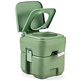 COSTWAY 20L + 12L Campingtoilette mit abnehmbarem Abwassertank, Campingklo...