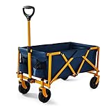 Garten Strandwagen, Klappbar Transportwagen, Tragbar Campingwagen, Strand Picknickwagen,...