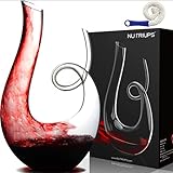 NUTRIUPS Weinkaraffe, Rotweinkaraffe, 1,2L Bleifreie Kristallweinkaraffe, Rotwein...