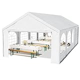 TOOLPORT Hochwertiges Partyzelt 4x8 m Pavillon Zelt PE Plane 450 N Gartenzelt...