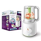 Philips Avent 2-in-1 Babynahrungszubereiter, Dampfgarer, Dampfgaren und Mixen,...