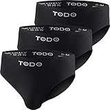 TODO Elastisch Sport Herren Slip (3er Pack) Atmungsaktiv Sportunterwäsche,...