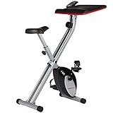 Ultrasport F-Bike Work, Heimtrainer mit Workstation, Heimgerät, Fitnessbike mit...