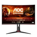 AOC Gaming C27G2ZU - 27 Zoll FHD Curved Monitor, 240 Hz, 0.5ms, FreeSync Premium...